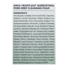 Anua Heartleaf Pore Deep Cleansing Foam Facial Cleanser, Hyaluronic Acid, Korean Skincare, 250ml