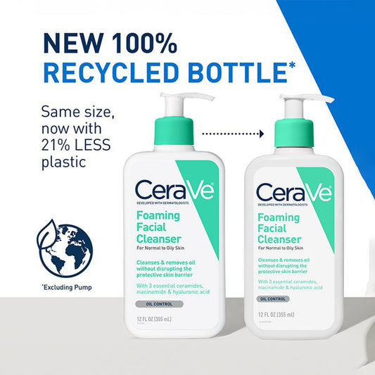 CeraVe Foaming Facial Cleanser 237ml bottle – Pakistan imported skincare for oily skin