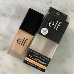 ELF - OIL-Free SPF-15 Sunscreen Flawless Finish Foundation Finish Nude