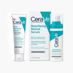 CeraVe Acne Combo - Resurfacing Retinol Serum - Acne Foaming Cream Cleanser