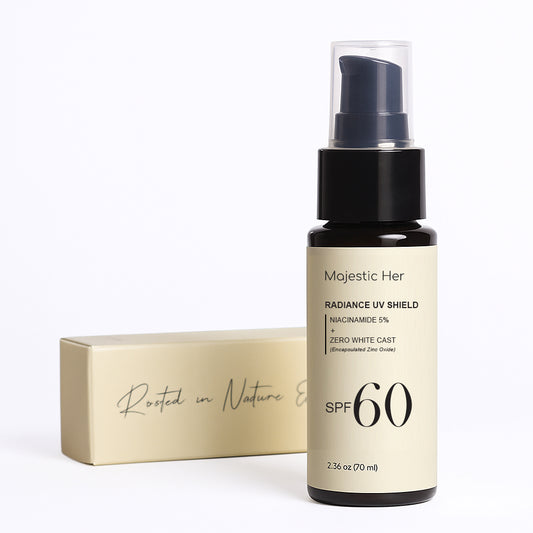 Majestic Her Radiance UV Shield SPF 60 – Pakistani Sunscreen for Oily Skin